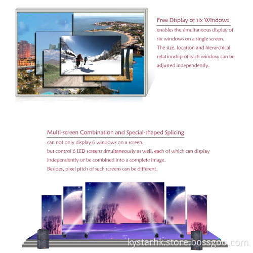 Six Windows Splicing Processor, Kystar LED Multi-window Video Wall Processor for LED Video Wall -U6